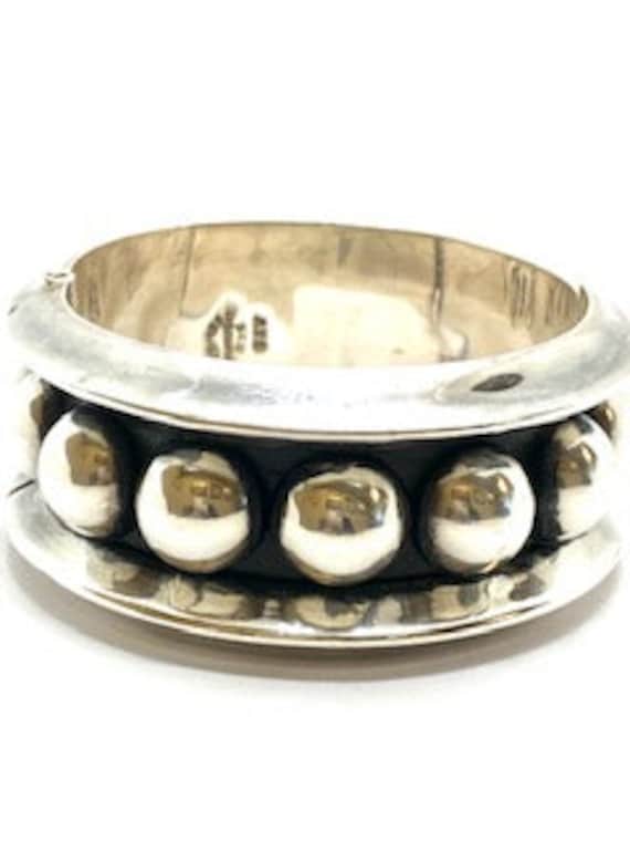 Sterling Silver Wide Bangle Bracelet