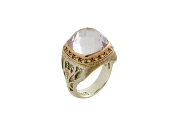 Tacori 18K Rose Gold and Sterling Silver Ring - image 2