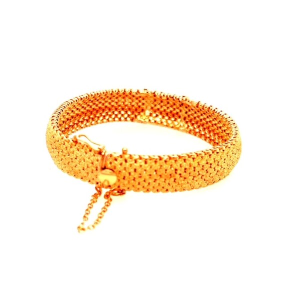 Yellow Gold Dress Bracelet with Diamonds - image 3