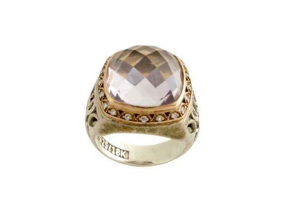 Tacori 18K Rose Gold and Sterling Silver Ring - image 1