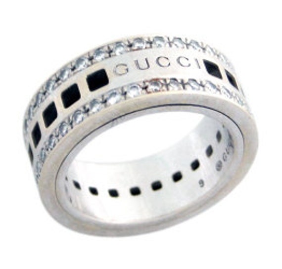Danser Stad bloem houder Buy Gucci White Gold Diamond Ring Online in India - Etsy
