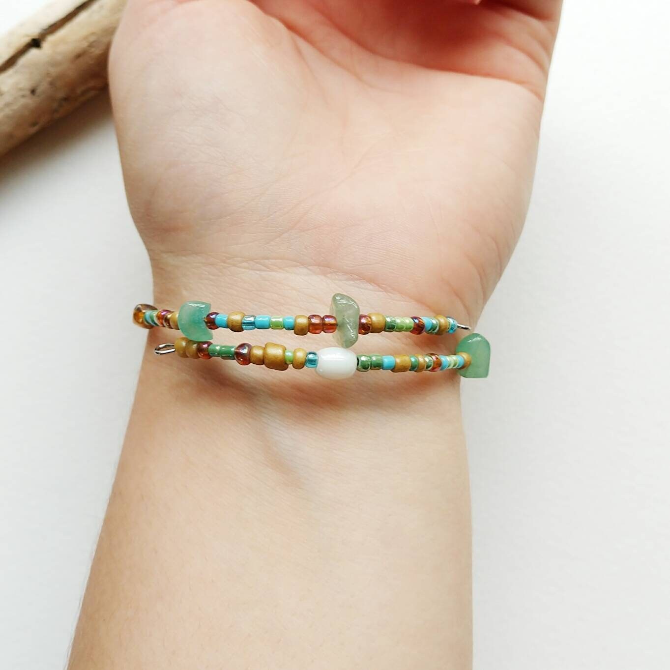 Boho Bracelet Boho Wrap Bracelet Wrap Boho Bracelet Beaded Etsy