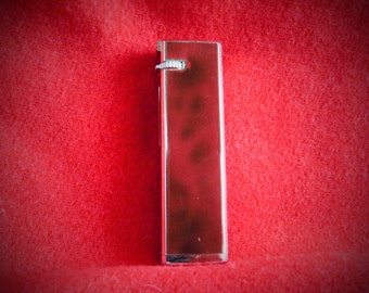 JEHVANI POCKET LIGHTER, Reddish Brown Korean Lighter, 1960s Vintage Sophisticated Unusual  Pocket Lighter, Lift Top w Side Thumb Wheel