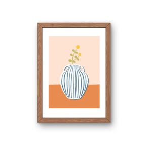 Impression d'art Vase 10x15 cm - Illustration carte - Dessin numérique sur papier Tintoretto Gesso