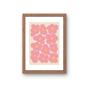 Impression d'art Fleurs 10x15 cm - Illustration carte - Dessin numérique sur papier Tintoretto Gesso