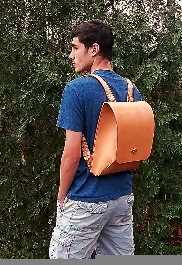 Leather backpack Etsy