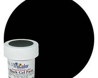 TruColor NATURAL Black Food Color Powder 0.35 oz (10 grams)- Kosher All Natural Food Coloring Tru Color