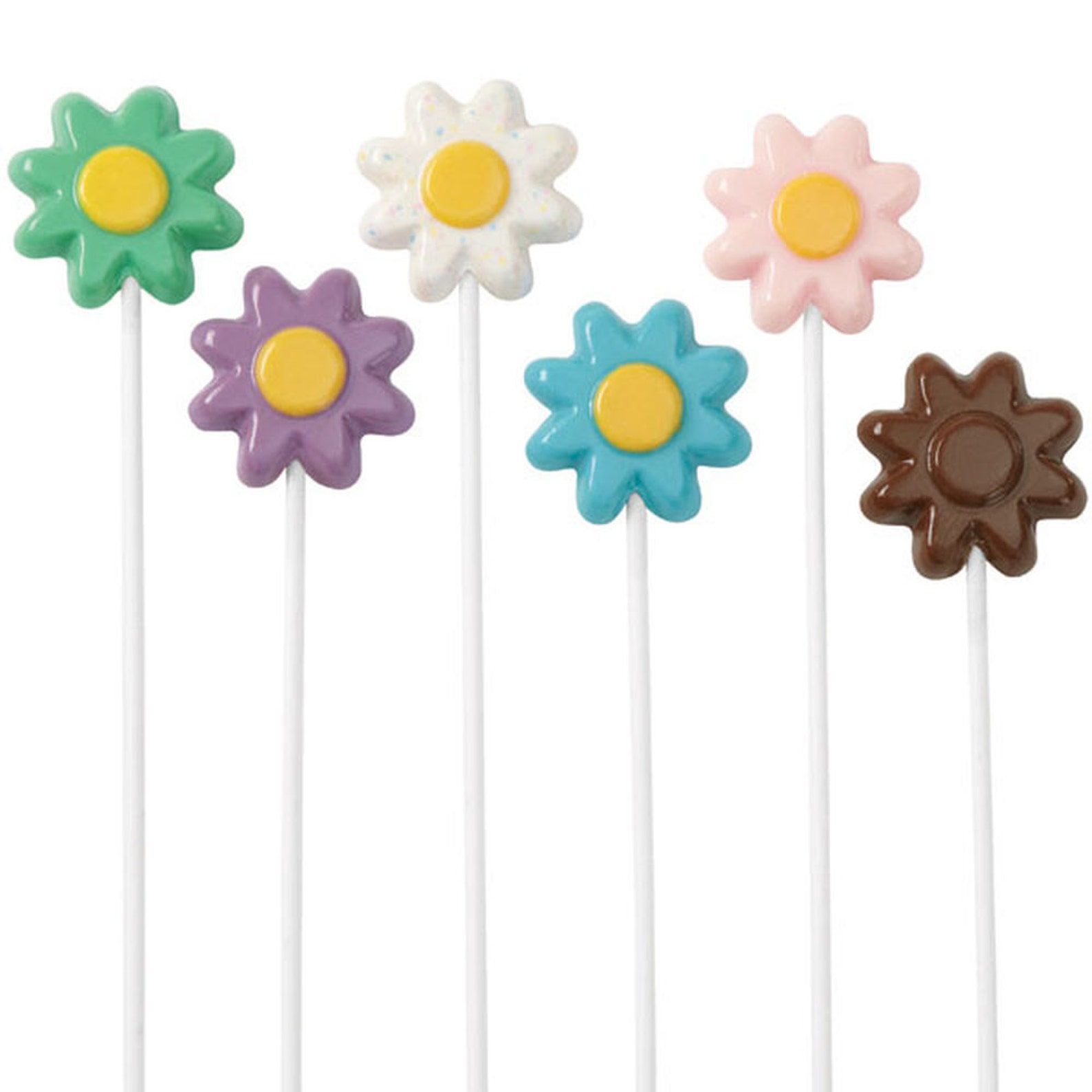 Wilton Dancing Daisy Lollipop Chocolate Mold Spring Flowers Etsy