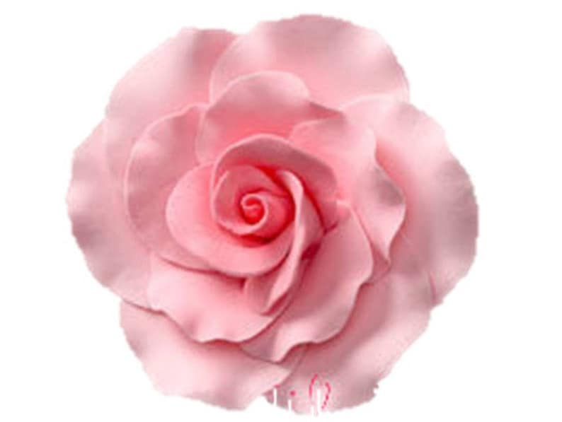Formal Rose Pink Flower Gumpaste Set of 3 Flowers 2