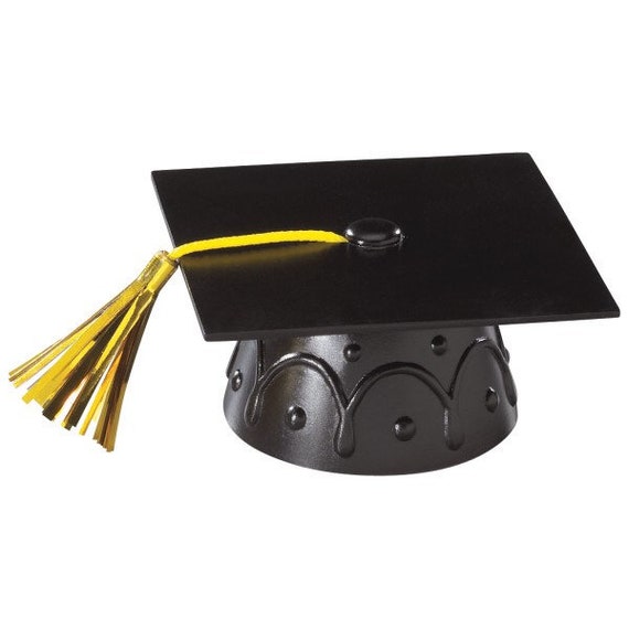 Graduation Cap W Tassel Black \u0026 Gold 