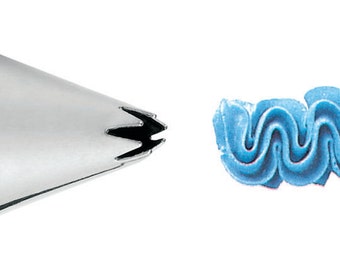 Decorating Tip #16 - Stainless Steel - Open Star Cake Piping Royal Icing Lettering