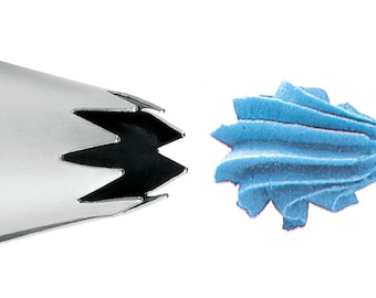 Decorating Tip #21 - Stainless Steel - Open Star Cake Piping Royal Icing Borders