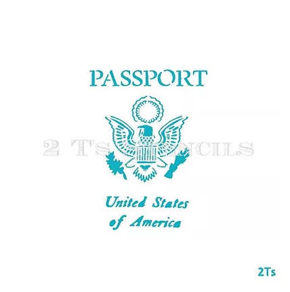 Passport 2 T S Stencils Cookies Royal Icing Airbrush Etsy