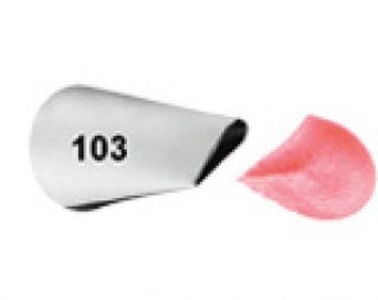 Decorating Tip #103 - Stainless Steel - Petal Cake Piping Royal Icing