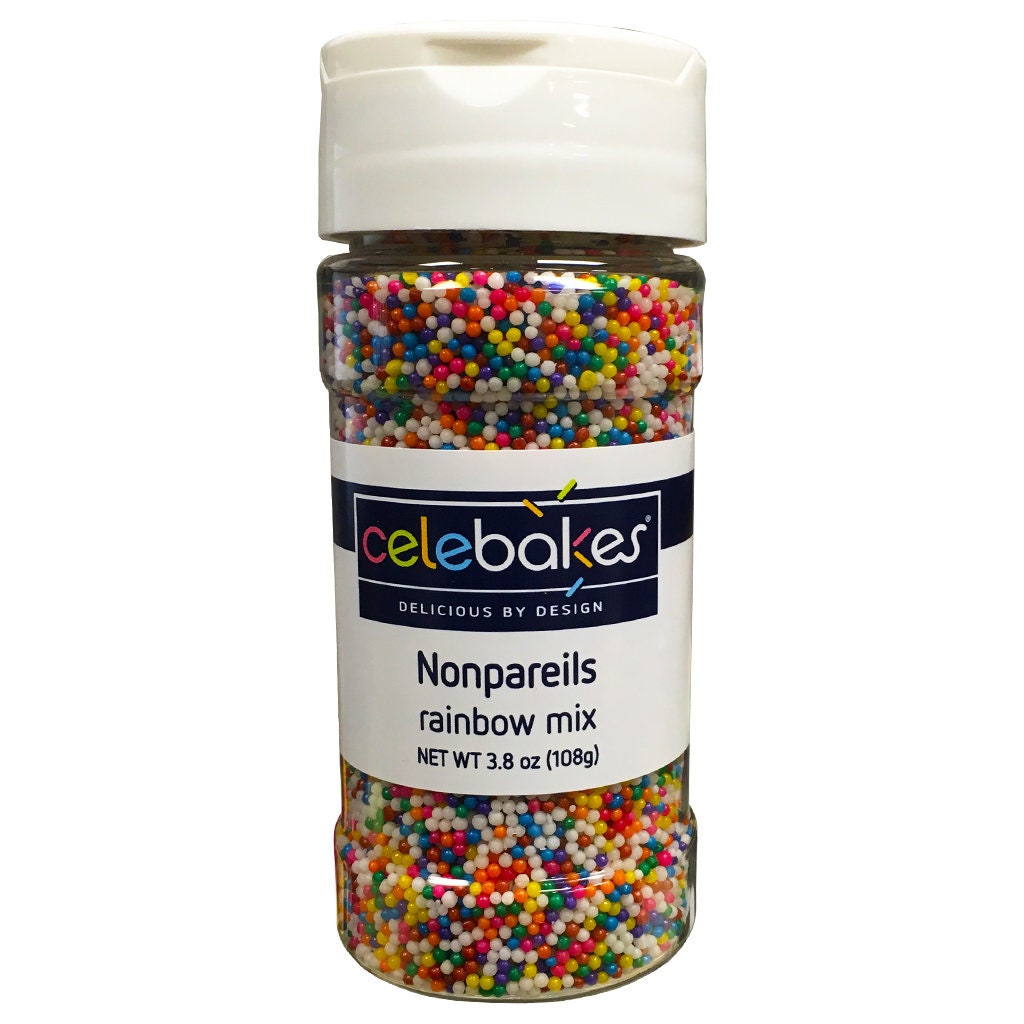 Rainbow Non-pareils 3.8 Oz Jar 107.7 G Beads Sprinkles - Etsy