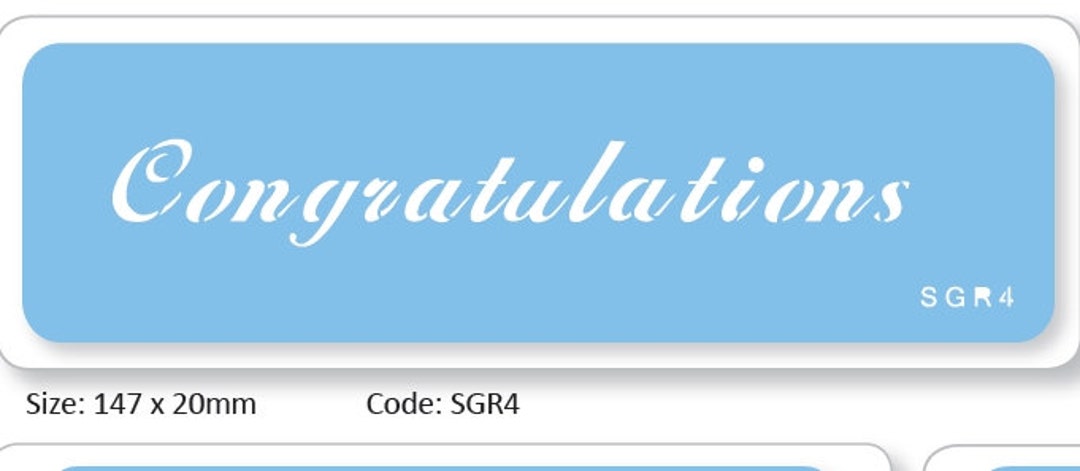 Congratulations Stencil 5.75 JEM Congrats Graduation - Etsy