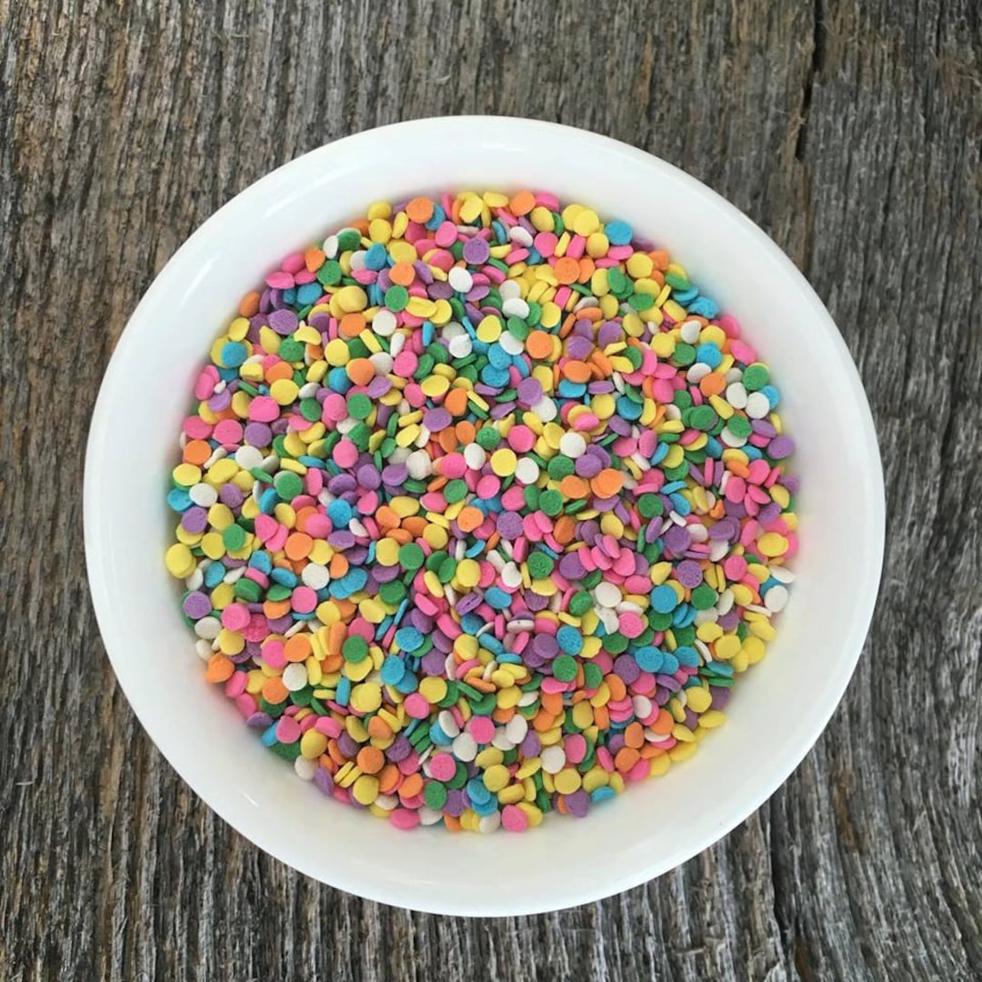 Mini Pastel Confetti Sprinkles 8 OZ Rainbow Sequin 1/8 Etsy