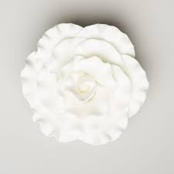 Formal 4" WHITE Rose Flower Gumpaste Set of 3 Flowers