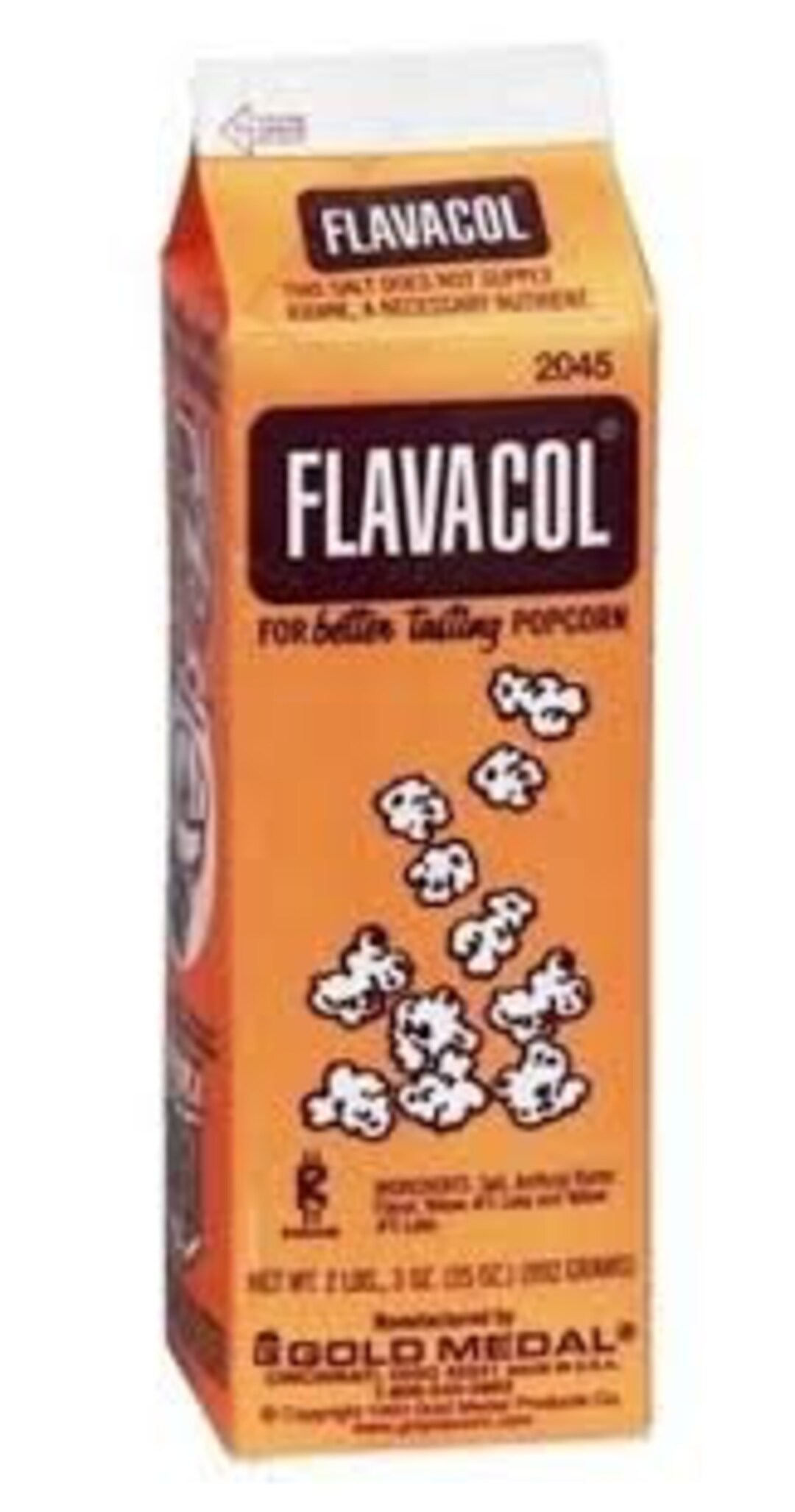 FLAVACOL Popcorn Salt 35 Oz Carton Gold Medal Etsy