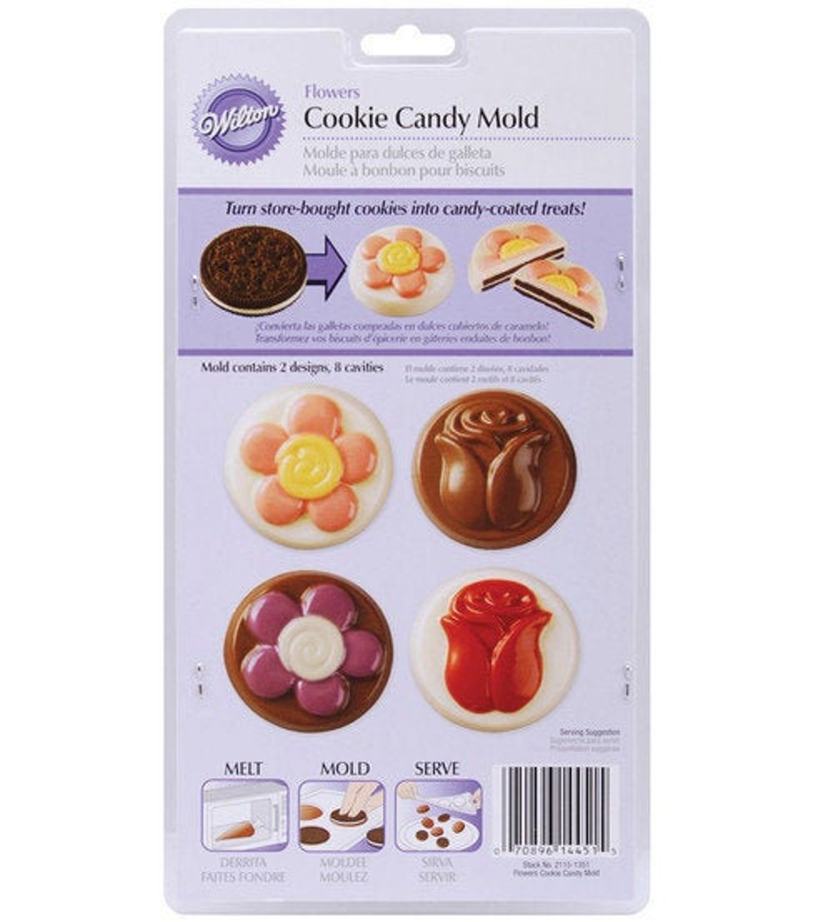 Wilton Flowers Cookie Chocolate Mold Daisy Rose Tulip Etsy