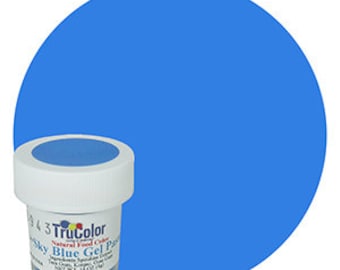 Natural Food Color Powder: Sky Blue - TruColor Kosher Gel Paste (0.25 oz)