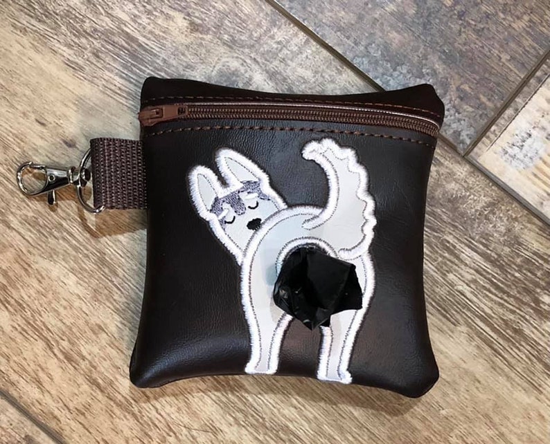 Husky Dog Poop Bag Pouchzippered Poop Bag Holdersiberian Etsy