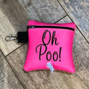 Oh Poo Poop Bag Pouch-Zippered Poop Bag Holder-snarky poo bag