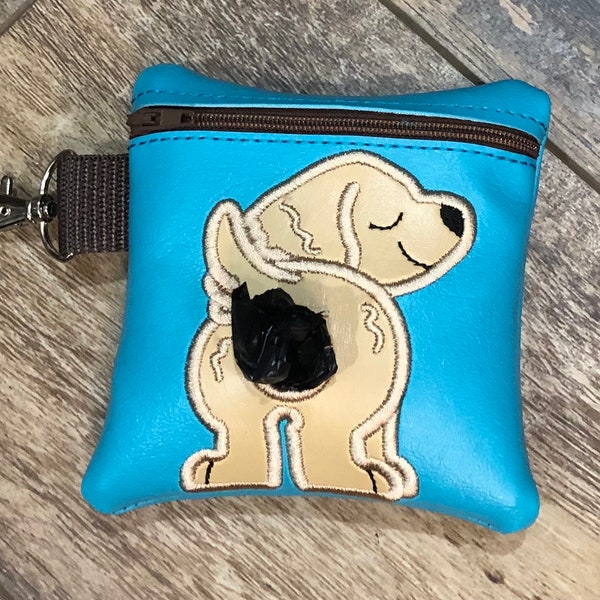 Goldendoodle Poop Bag Pouch-Zippered Poop Bag Holder-Doodle bag