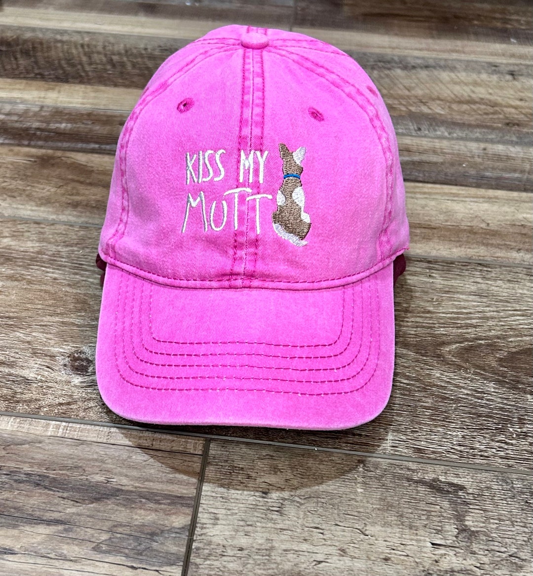 Kiss My Mutt Dog Baseball Cap Embroidered Baseball Cap Embroidered Dog