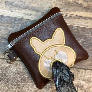 Corgi Poop Bag Pouch-Zippered Poop Bag Holder-Corgi Butt Bag