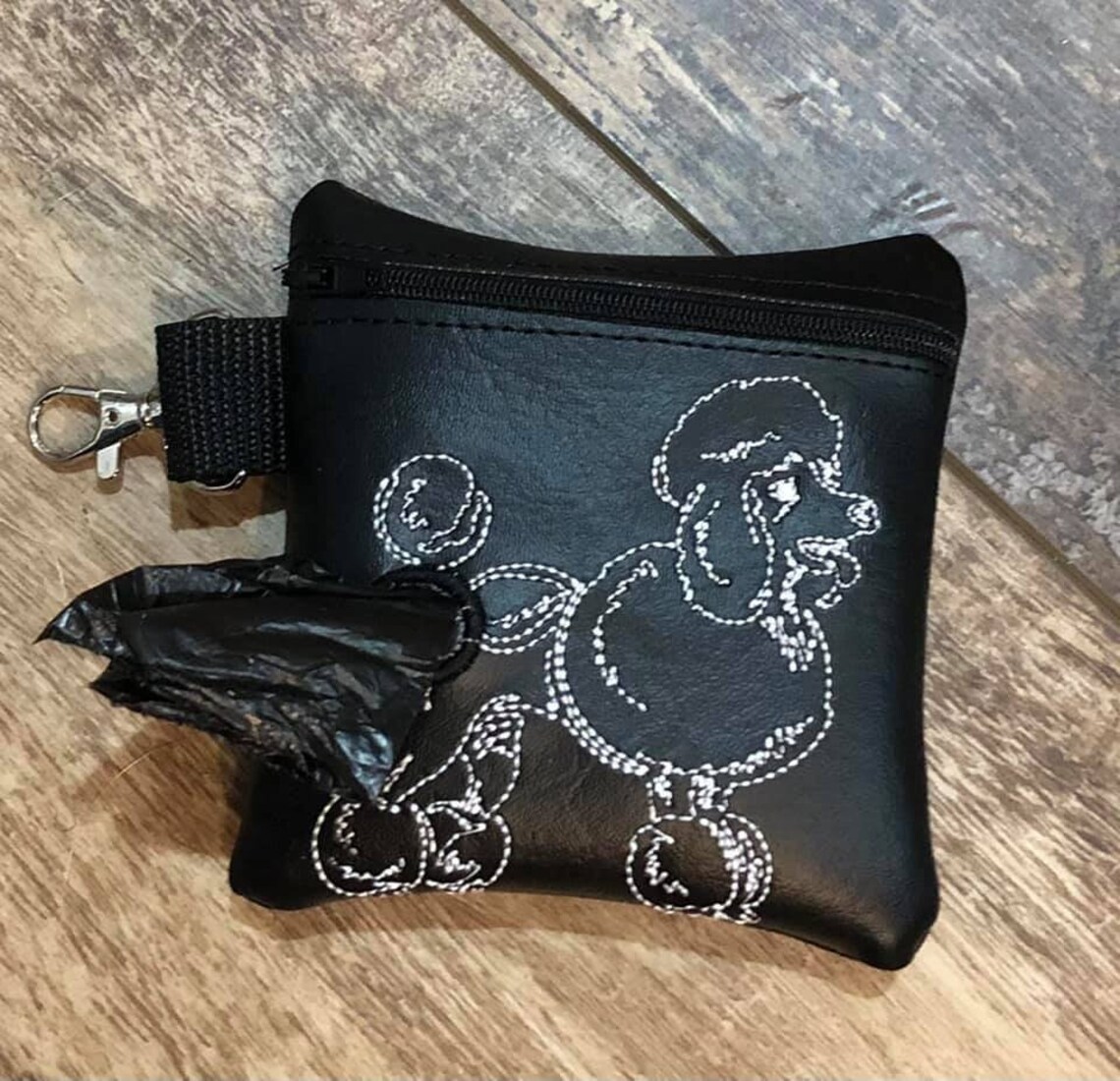 Fun Poodle Poop Bag Pouchzippered Poop Bag Holderpoodle Dog Etsy