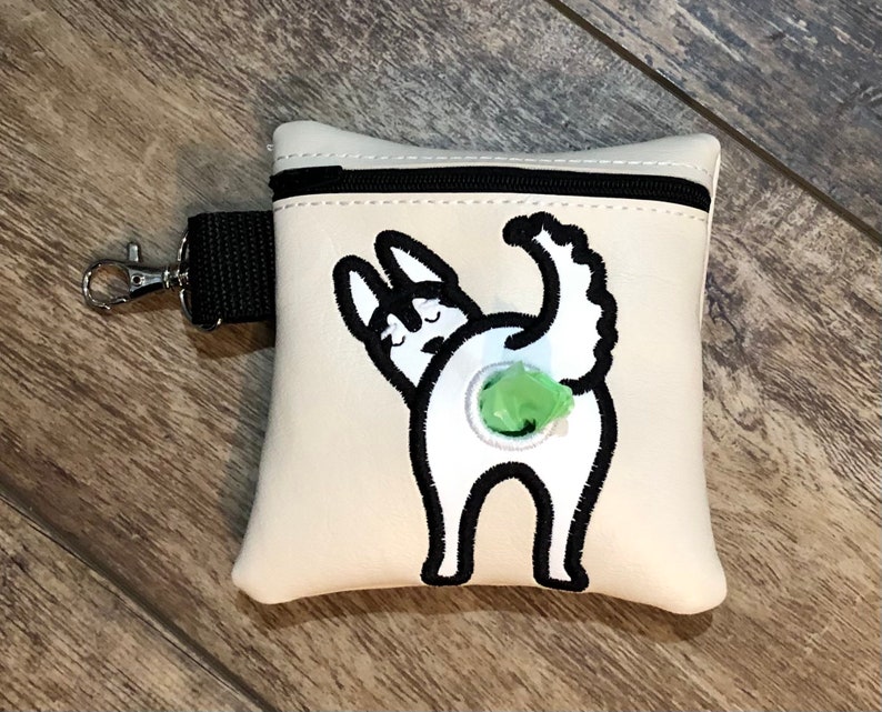 Husky Dog Poop Bag Pouchzippered Poop Bag Holdersiberian Etsy
