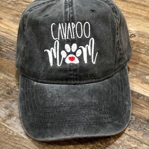 Cavapoo Mom - Dog Baseball cap -  Embroidered Baseball cap - Embroidered Fur Mom, Dog Mom, other breeds