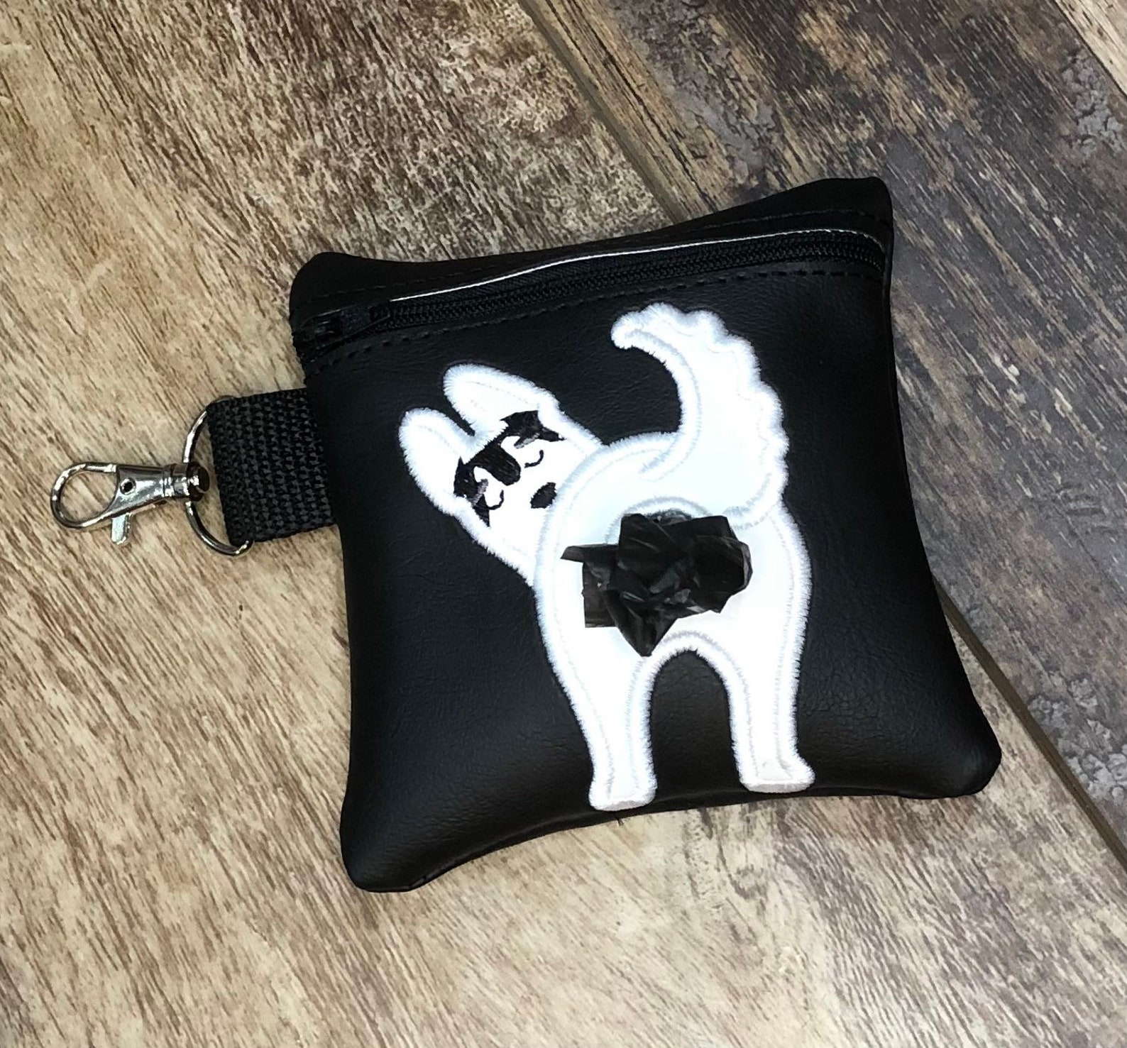 Husky Dog Poop Bag Pouch-zippered Poop Bag Holder-siberian - Etsy