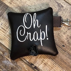 Oh Crap Poop Bag Pouch-Zippered Poop Bag Holder- Crap poo  bag