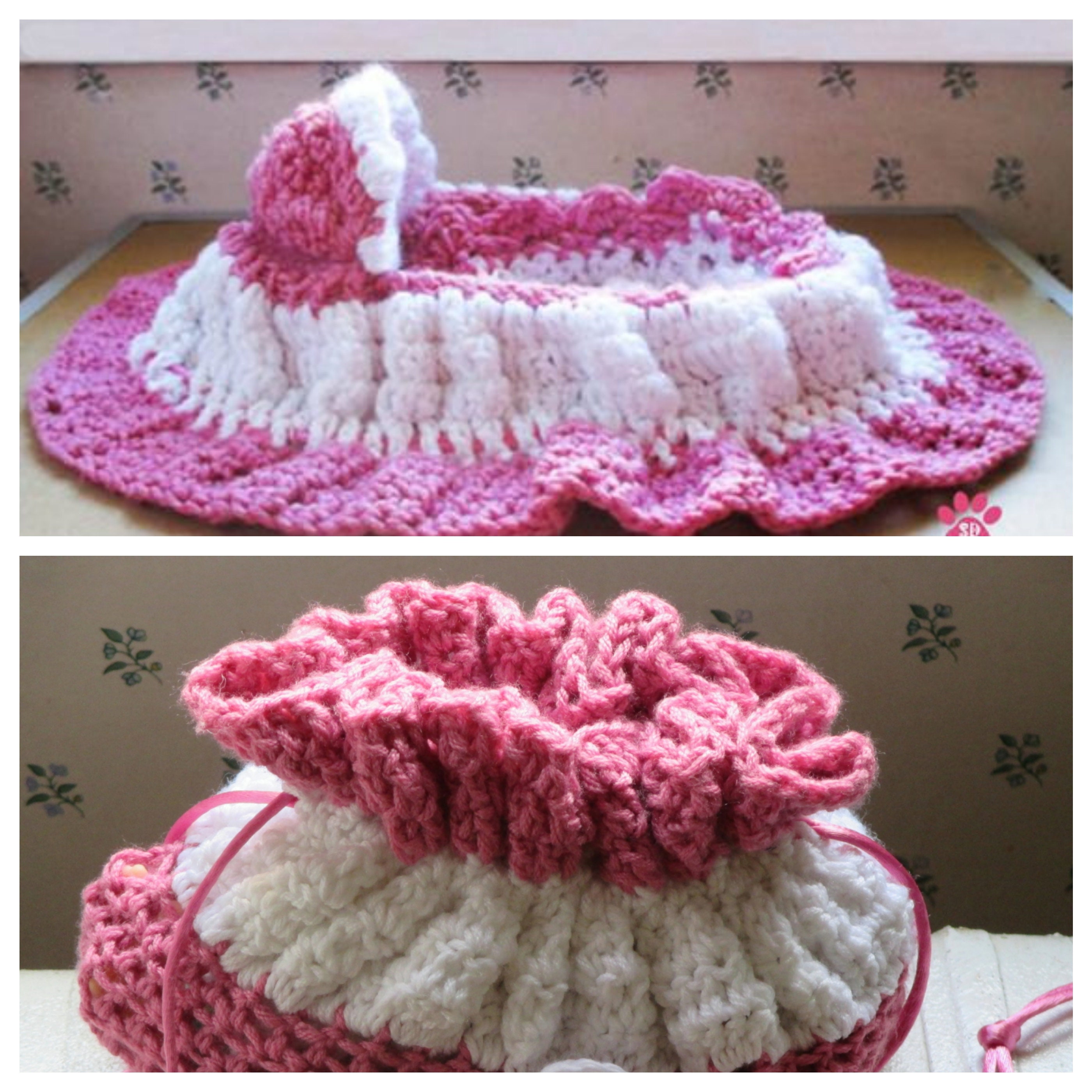 crochet doll cradle purse