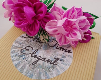 Purple Floral Headband Magenta Flower Girl Accessory