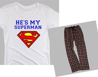 Superman Pajamas Etsy