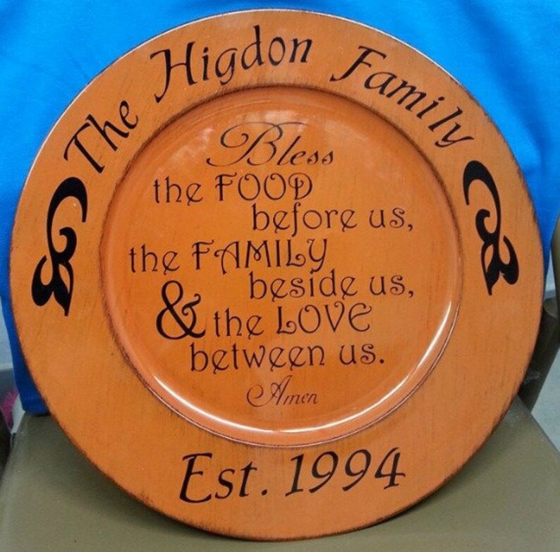 Personalized Family Plate Etsy