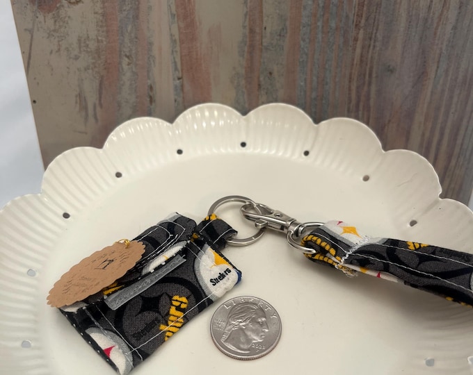 Aldi Quarter Holder | Handmade Key Fob |Steelers |Quarter Keeper | Aldi | Gifts for Him |Wristlet |Birthday |Made in the USA |Key chain