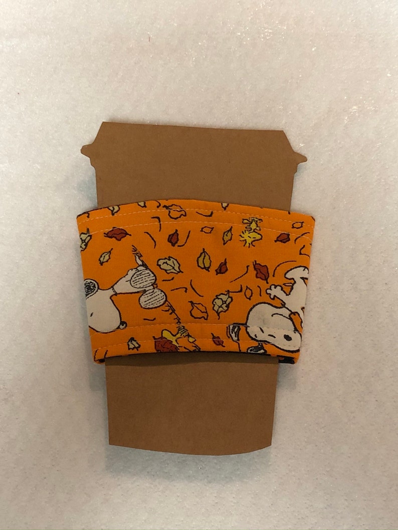 Fortune Card Coffee Sleeve Tea Cozy Birthday Housewarming| Co Snoopy Halloween| Fall |Cup Cozy black cat Handmade Get Well
