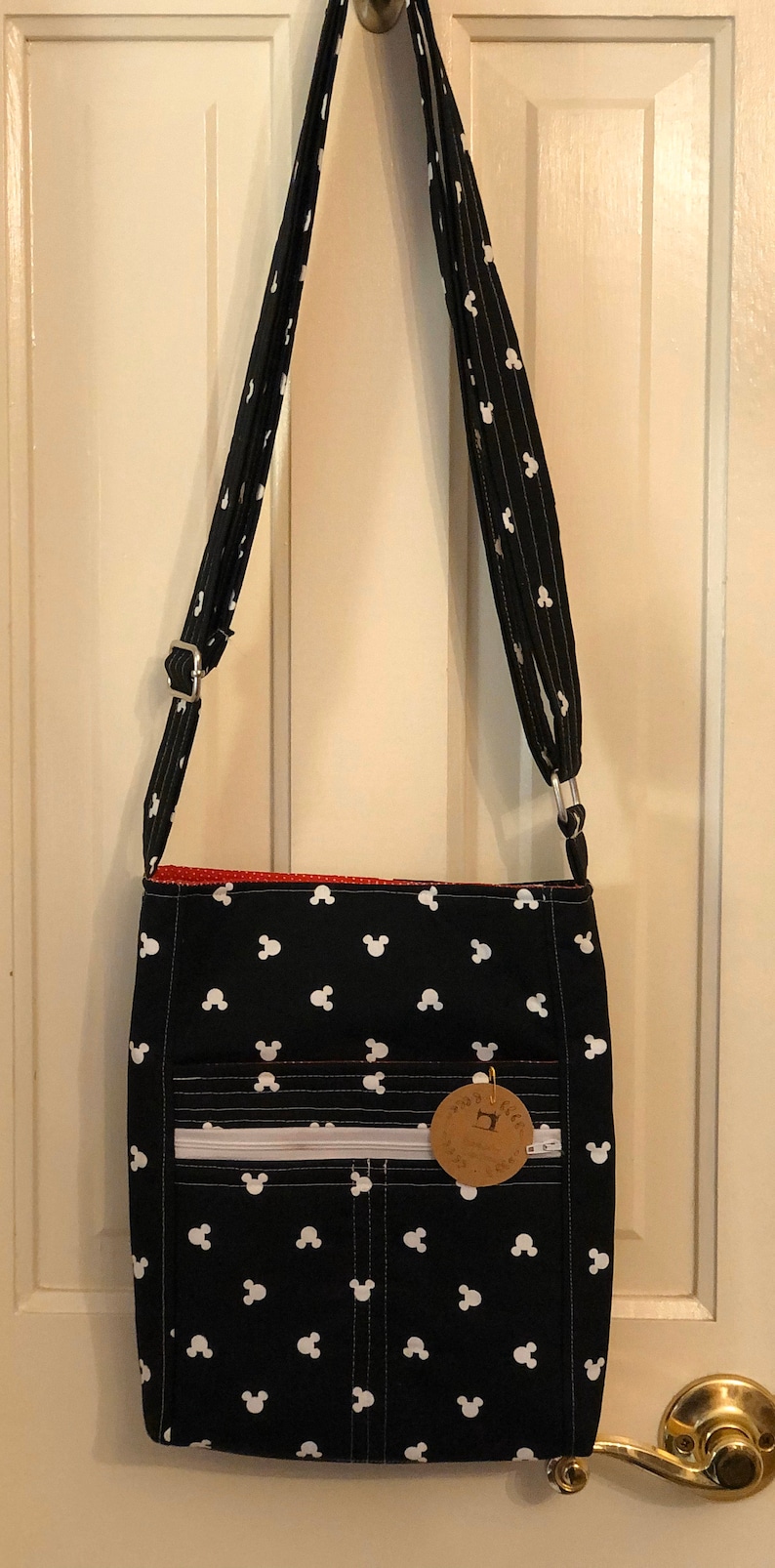 Handmade Crossbody Everyday Bag Disney Tote with Zipper Mickey |Gift |Travel Shoulder Bag On the Go Gift for Her Limited