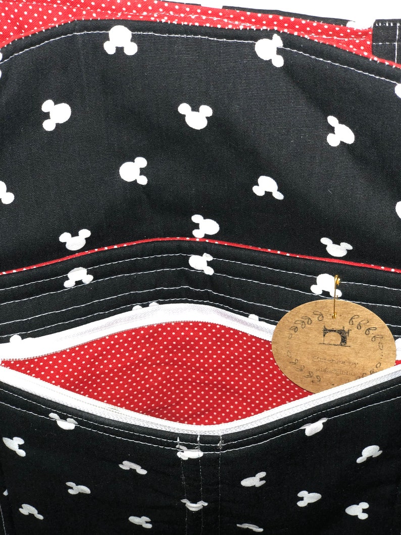 Handmade Crossbody Everyday Bag Disney Tote with Zipper Mickey |Gift |Travel Shoulder Bag On the Go Gift for Her Limited