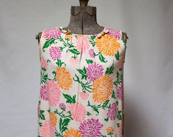 60s Sleeveless Summer Shift Dress