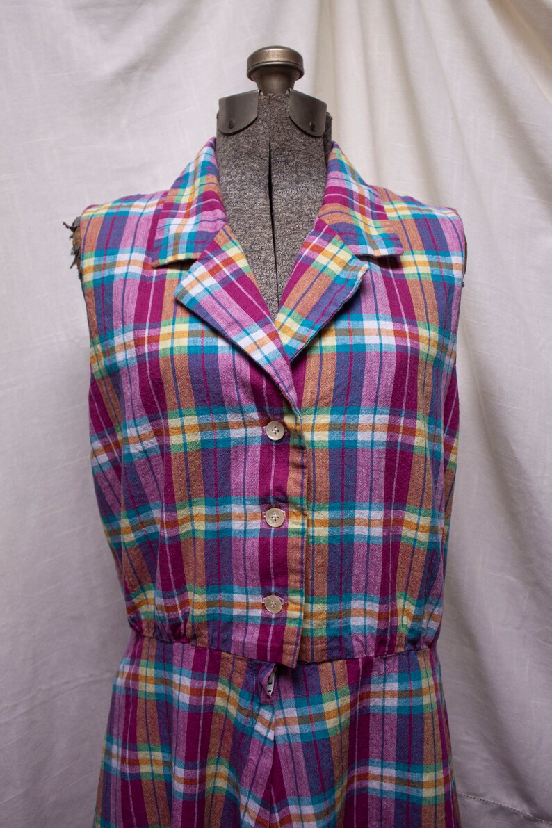 Pink Plaid Picnic Swing Dress image 2