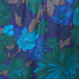 90s Blue Floral Midi Skirt image 5