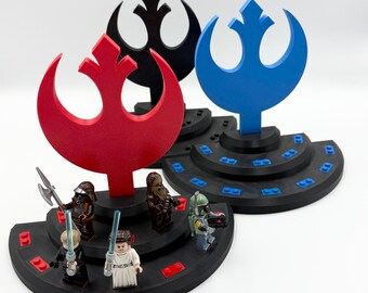 Rebel Space Wars Mini Figure Display Stand, Rebel Logo, Holds 11 Figures
