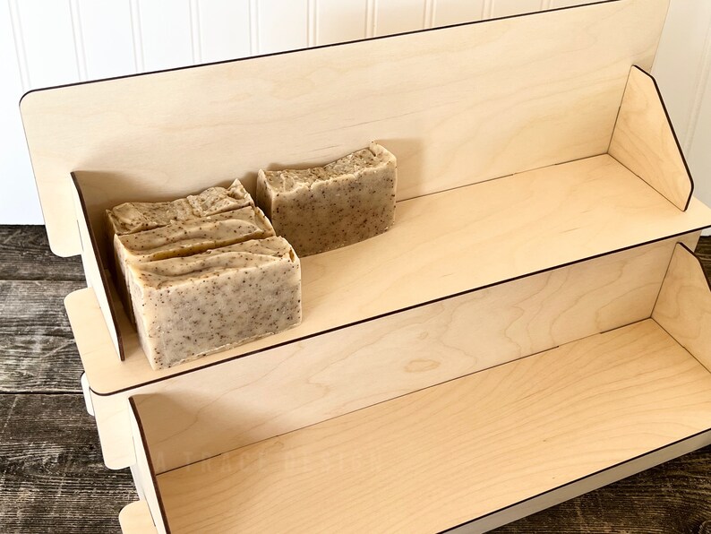 2 Tiered Shelf Collapsible Display 18 X 11 X 9 Display Etsy