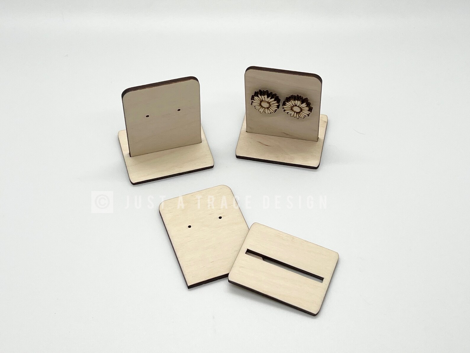 Stud Earring Display Stand 10 or 20 Pieces Holder Wooden Etsy