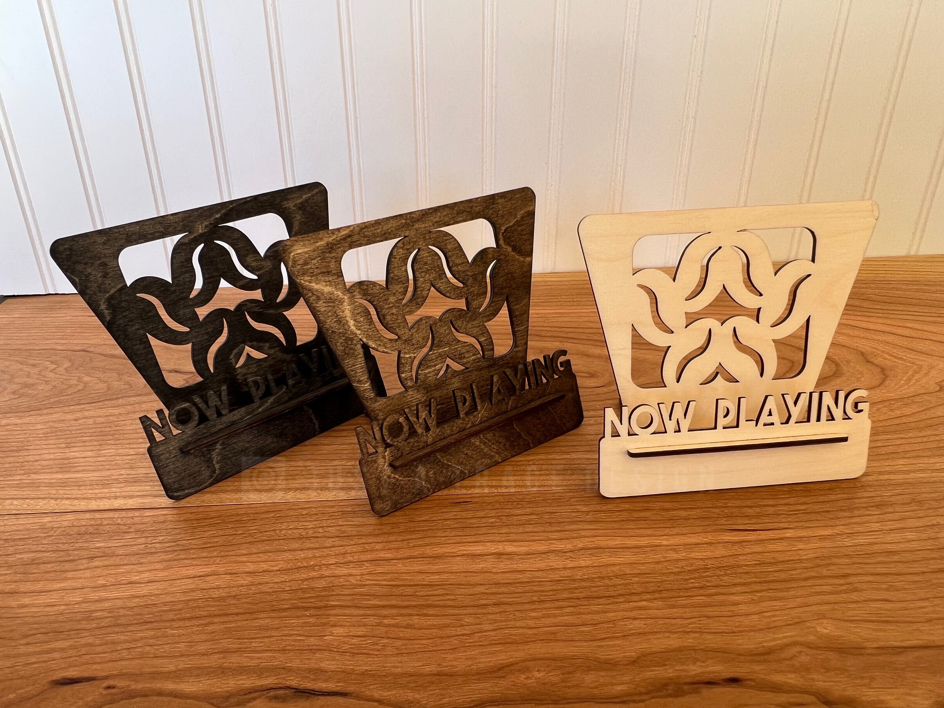 Now Playing CD Stand: Wooden Album Display, Home Decor - Etsy